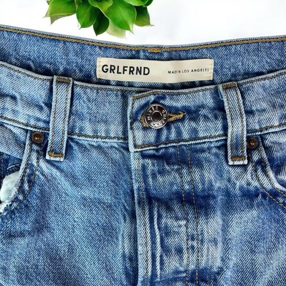 GRLFRND Brooklyn High Rise Loose Straight Jeans in Lost Palms - 28 - Picture 9 of 10